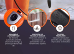 Hidrolavadora Electrica Lusqtoff 1500W 90bar Accesorios HL-150 Naranja