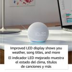 PARLANTE AMAZON ECHO DOT (5 GEN) ALEXA BLUETOOTH WIF WITH CLOCK GLACIER WHITE