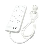 Zapatilla Enchufe 8 Tomas Con 2 Usb + Cable 1,5 Mts
