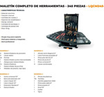 Maletín Portátil Set De Herramientas Lusqtoff 245 Pz Juego