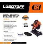 Sierra Cortadora Sensitiva Lusqtoff Cm-14k 355mm Accesorios