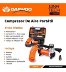 Kit Compresor Aire Portatil Daewoo Dw55-p 12v 110psi Maletin