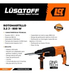 Rotomartillo Taladro Percutor Lusqtoff Rml850-7 850w Maletin
