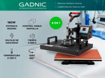 Máquina de Sublimado Estampado Gadnic MS2 Combinada Multifuncional 8 en 1