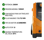 Hidrolavadora De Alta Presión Lüsqtoff Hl100-8 2000w 7.5l
