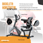 Bicicleta Fija Horizontal Athletic 500BH Asiento Ajustable