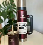 Termo Stanley Classic Bottle Rojo Metal + Mate Replica AAA
