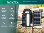 Luz de Emergencia Solar Gadnic LM1K Panel Portátil Cargador