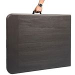 MESA PLEGABLE ONEBOX OB-MP2 CAMPING TIPO VALIJA 1.8M SIMIL MADERA NEGRA MATE