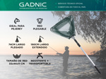 Red Copo De Pesca Plegable Gadnic Triangulo Mango Extensible