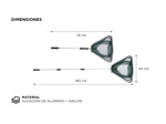 Red Copo De Pesca Plegable Gadnic Triangulo Mango Extensible