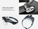 Lupa Binocular Gadnic Maximus Vincha Manos Libres Luz Led