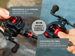 Reel Carrete de Pesca Linnhue RR-AE2000 9 Niveles de Magnético - Zurdo