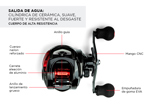 Reel Carrete de Pesca Linnhue RR-AE2000 9 Niveles de Magnético - Zurdo