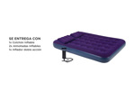 Colchón Inflable Avelini 2 Plazas Para Camping + Inflador Manual