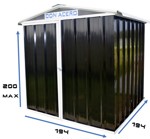 Armario  Deposito  Galpon de jardin casi  2x2x2 negro 