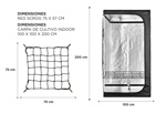 Carpa Cultivo Indoor Gadnic GROW3 100x100x200cm + red scrog 75x75cm