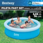 Pileta De Lona Bestway 57266 Inflable Circular 305 X 76 Tecnofast