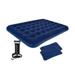 Colchon Inflable 2 Plazas Con Almohadas + Inflador Portátil