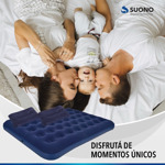 Colchon Inflable 2 Plazas Con Almohadas + Inflador Portátil