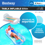 Colchoneta Sillon Inflable 157 x 89 cm Pileta Bestway 43028