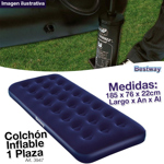 Combo Colchon Inflable Camping 1 Plaza Y 2P + Inflador