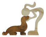 Adorno Personalizado Souvenirs Madera Mujer Con Perrito Nena