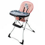 Silla de Comer Bebe Plegable Disney Rosa Minnie