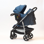 Cochecito Travel System Azul con Manillar Rebatible