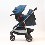 Cochecito Travel System Azul con Manillar Rebatible