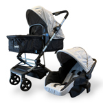 Cochecito Gris Perla 3 en 1 Travel System