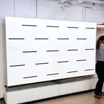 Panel Ranurado Qatari Ordenador de 1.30x90 - Nuevo Modelo - Únicos Blanco - Exclusivo