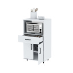 Mueble Rack De Cocina Porta Microondas Y Grill Blanco Oferta