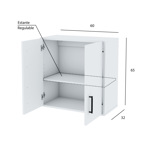 Mueble Módulo Con 2 Puertas Para Colgar O Apoyar Blanco