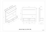 Panel para TV LED Rack TV Flotante con Estante y Nicho - BLanco