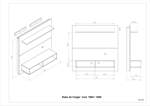 Panel para TV LED Rack TV Flotante con Estante y Nicho - BLanco