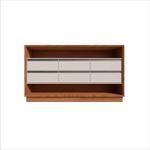 Bahiut Barra Paris EMC con 6 cajones Blanco y Wengue
