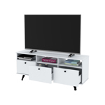 Rack Tv Centro Estant Rack Tv Blanco Mt5000bl Ancho 130cm
