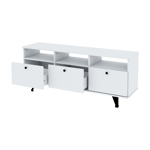 Rack Tv Centro Estant Rack Tv Blanco Mt5000bl Ancho 130cm