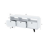 Rack Tv Centro Estant Rack Tv Blanco Mt5000bl Ancho 130cm