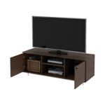 Rack de TV Centro Estant Marrón C/Patas Reg. Ancho: 128cm