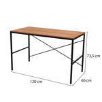 Escritorio Metal y Madera Negro Paraiso MET300N