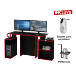 Escritorio Gamer EG3R Negro y Rojo
