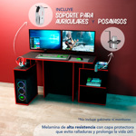 Escritorio Gamer EG3R Negro y Rojo