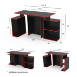 Escritorio Gamer EG3R Negro y Rojo