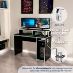 Escritorio Gamer EG1BL Negro y Blanco