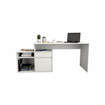 Escritorio funcional con mueble bajo Blanco
