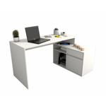 Escritorio funcional con mueble bajo Blanco