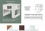 Mesa Auxiliar Ricchezze Trapani Living Comedor Biblioteca Cherry-Roble Blanco