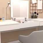 Escritorio Ricchezze Camarin con Espejo Mesina Blanco